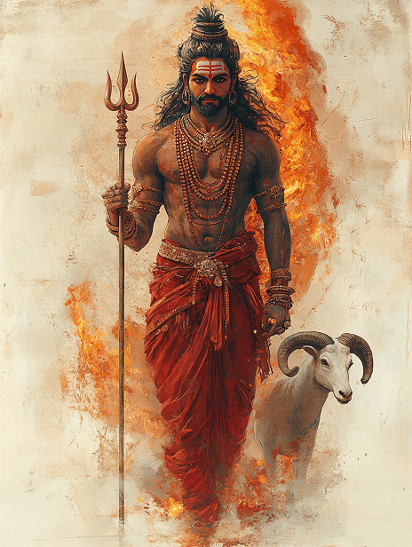 Mars deity illustration